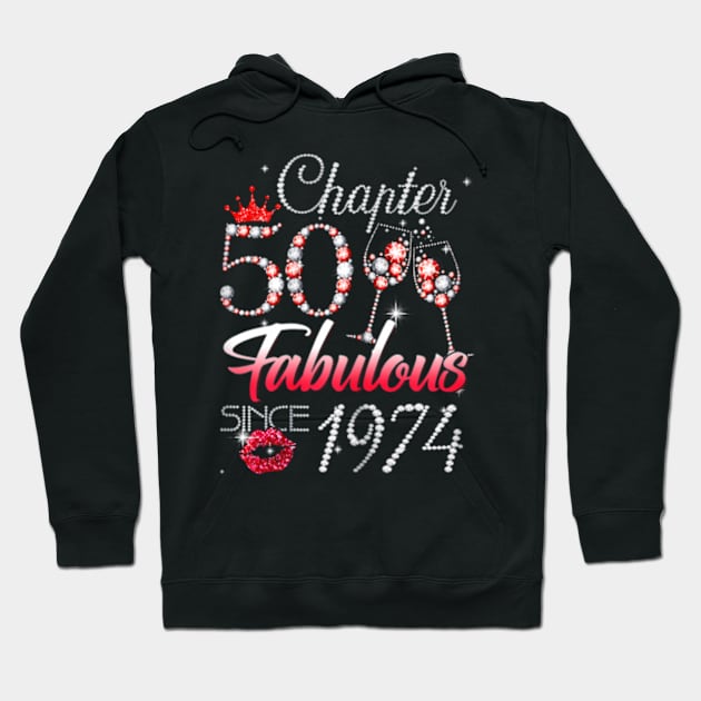 Chapter 50 Fabulous Since 1974 50th Birthday Queen Diamond Hoodie by Cristian Torres